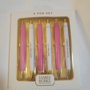 James Burke Collection Pens Pack of 6, NWT